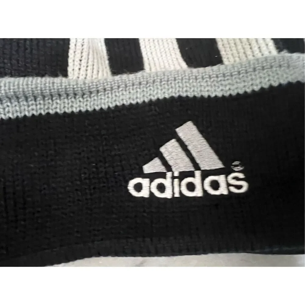 Vintage Adidas one color Logo Black and White Beanie